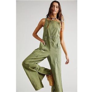 Free people Savannah overalls smocked